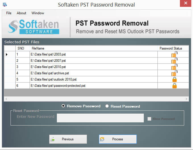 Outlook PST Unlocker